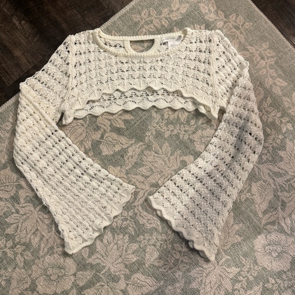 NWT - Altar'd State - Lacen Pointelle Bolero - Picture 4 of 5